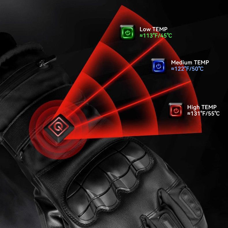 Motocycle Electric Heated Gloves Touch Screen Friendly Winter