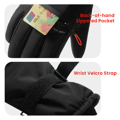 Winter Riding Gloves With Fleece Lining Warm Touchscreen Windproof