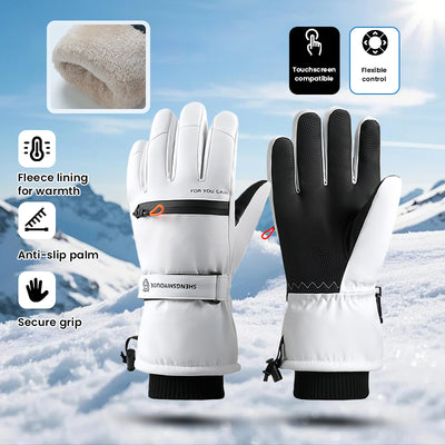 Winter Riding Gloves With Fleece Lining Warm Touchscreen Windproof