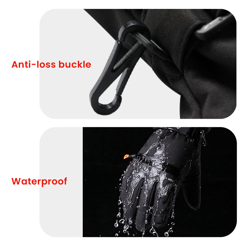 Winter Riding Gloves With Fleece Lining Warm Touchscreen Windproof
