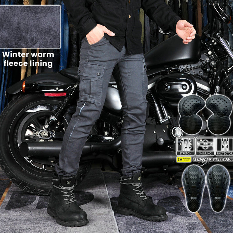 Warm Winter Motorcycle Riding Cargo Pants