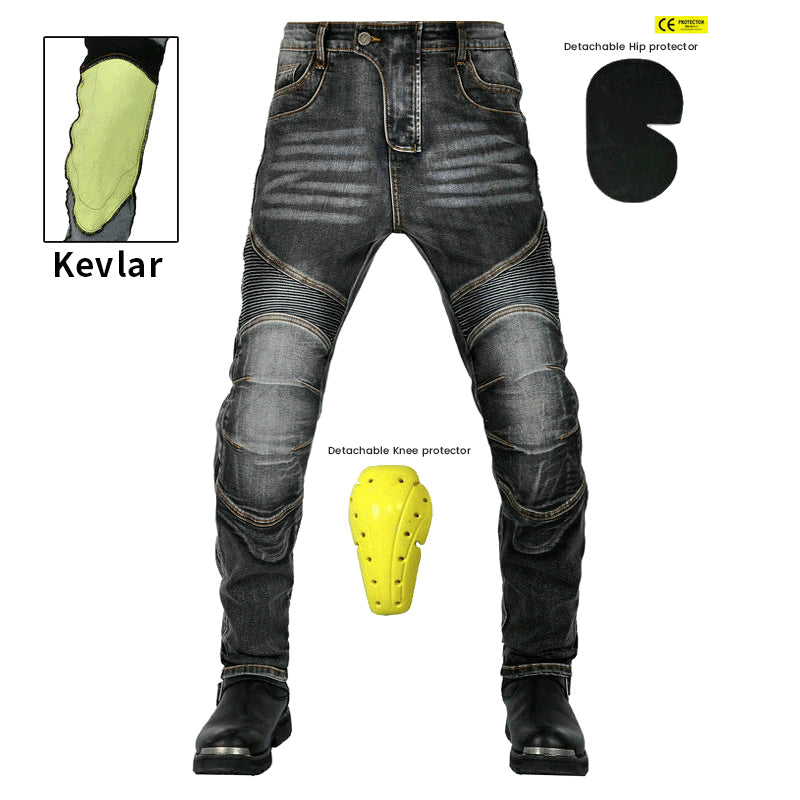 Men's Motorcycle Kevlar Tear-Resistant Denim Jeans