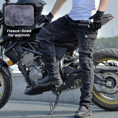Fierce 4 Men Motorcycle Winter Plus Velvet Jeans
