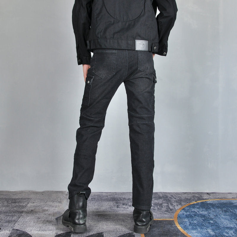 Fierce 4 Men Motorcycle Winter Plus Velvet Jeans