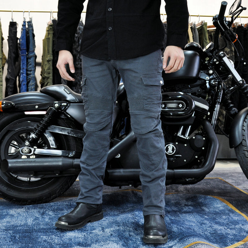 Multi-pocket Waterproof Riding Jeans with CE Certified Protectors