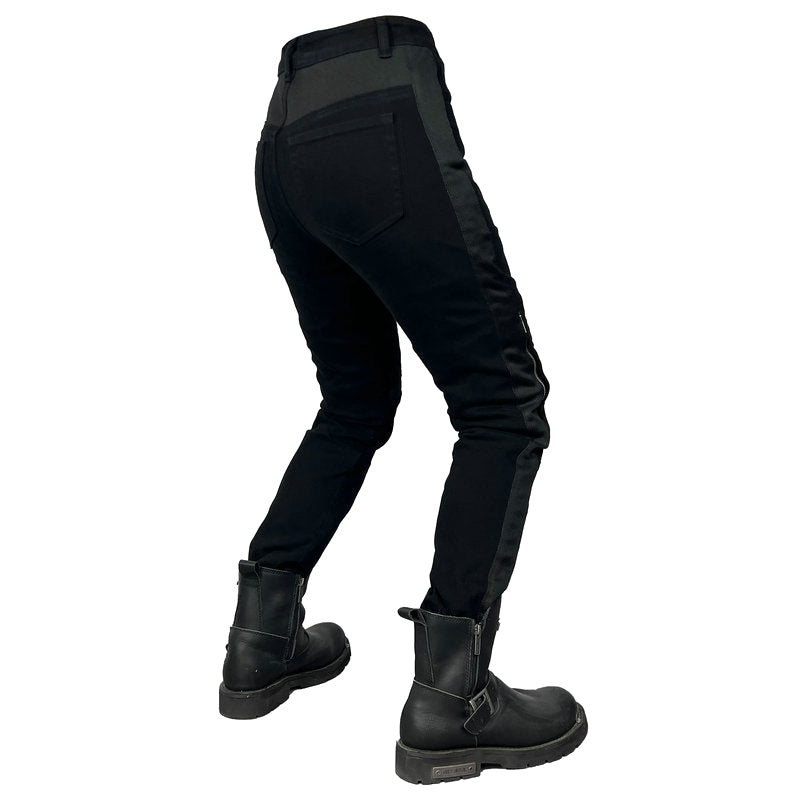 Women Summer Motorcycle Racing Slim Fit Meshed Jeans