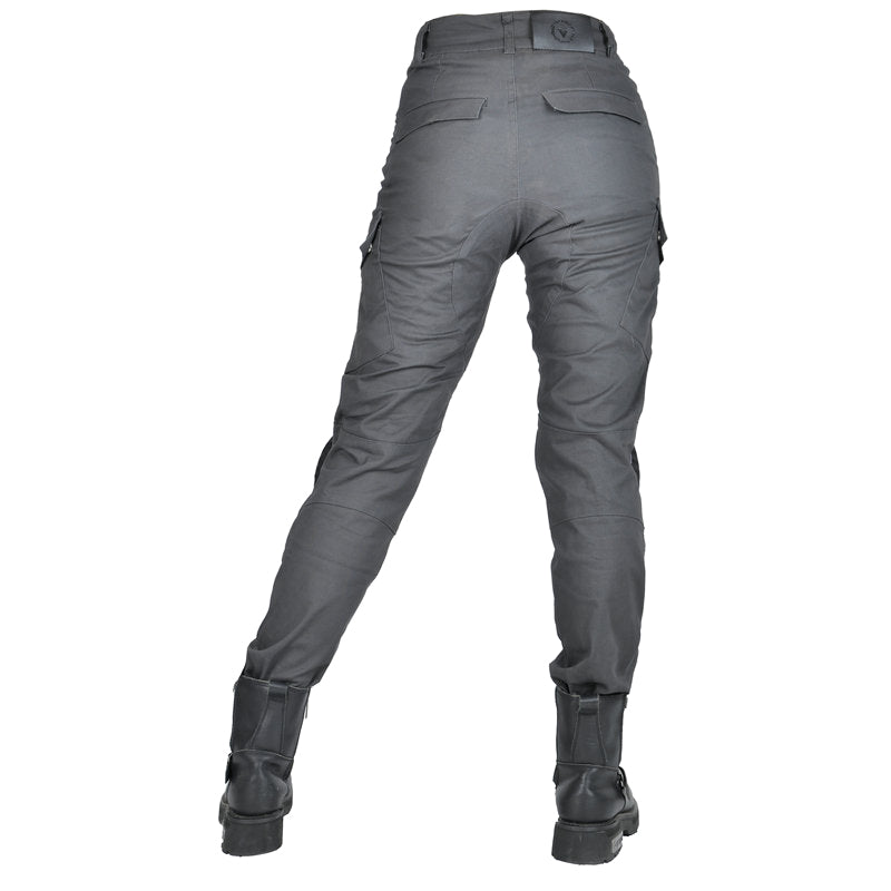 Gray K-10 Women Motorcycle High Waist Overalls Anti-fall Pants