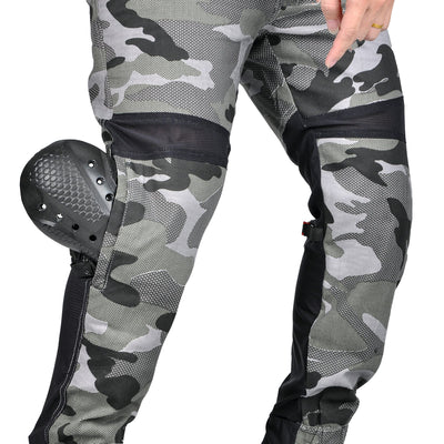 Men Summer Motorcycle Airflow Two-Way Meshed Pants