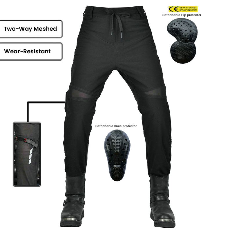 Men Summer Motorcycle Airflow Two-Way Meshed Pants