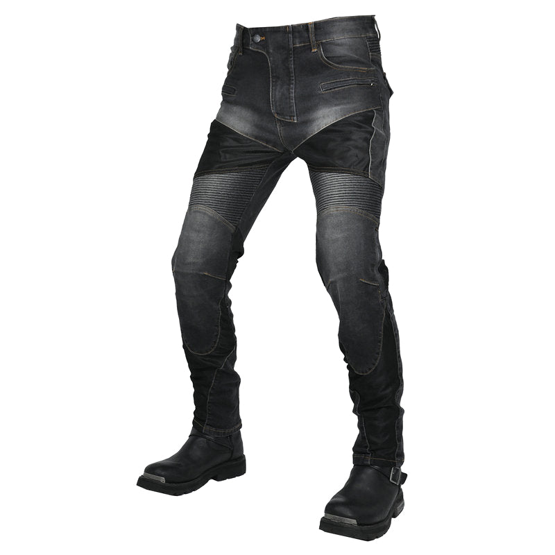 Retro Motorcycle Meshed Off-Road Racing Jeans