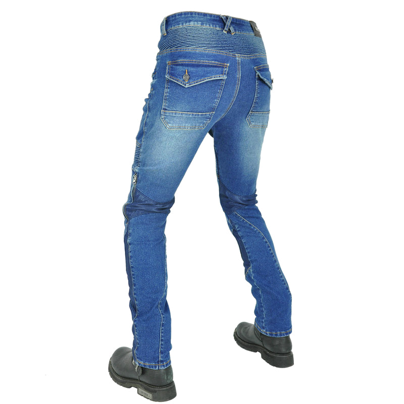 Retro Motorcycle Meshed Off-Road Racing Jeans