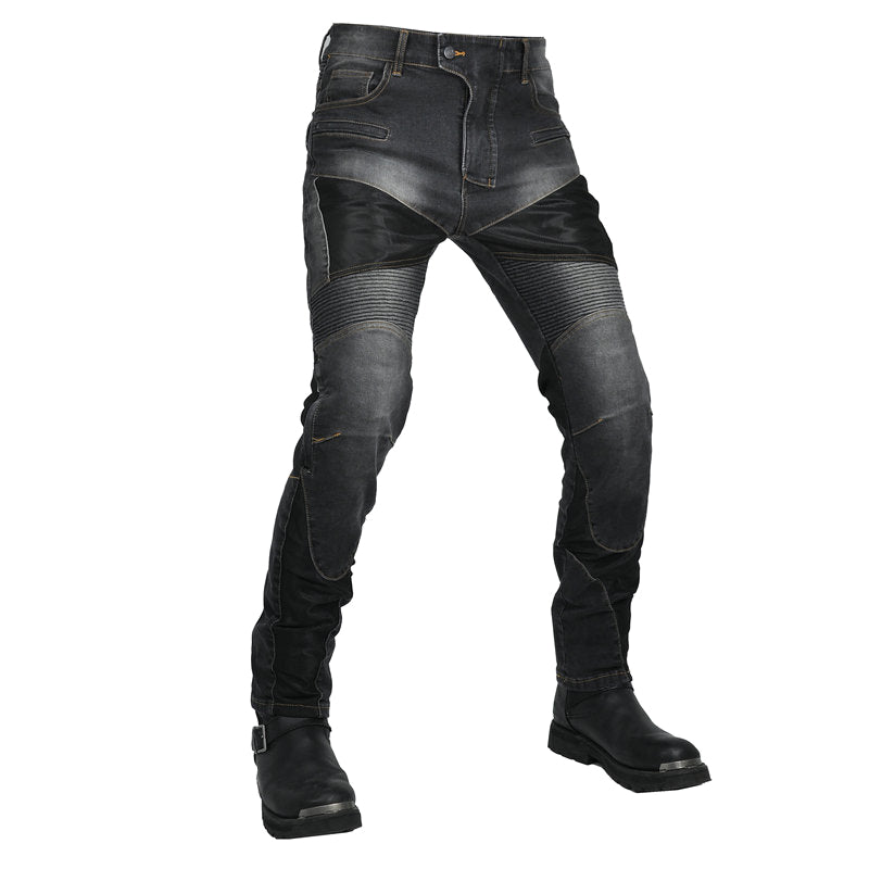 Retro Motorcycle Meshed Off-Road Racing Jeans