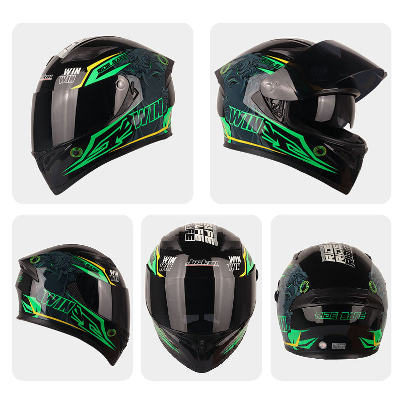 Off-Road Dual Lens Motorcycle Full Face Helmet