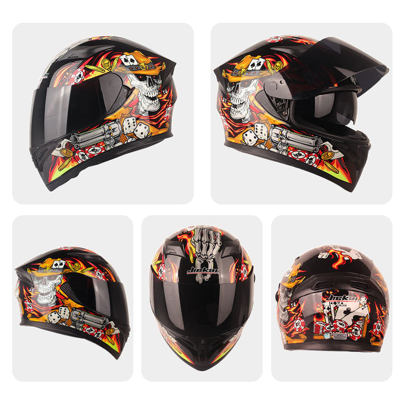 Off-Road Dual Lens Motorcycle Full Face Helmet