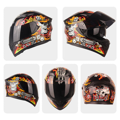 Off-Road Dual Lens Motorcycle Full Face Helmet