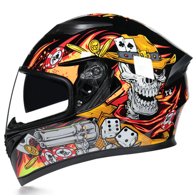 Off-Road Dual Lens Motorcycle Full Face Helmet