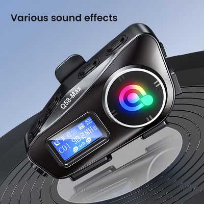 Helmet Bluetooth Headset LCD Screen Sound Mixing 500m Intercom