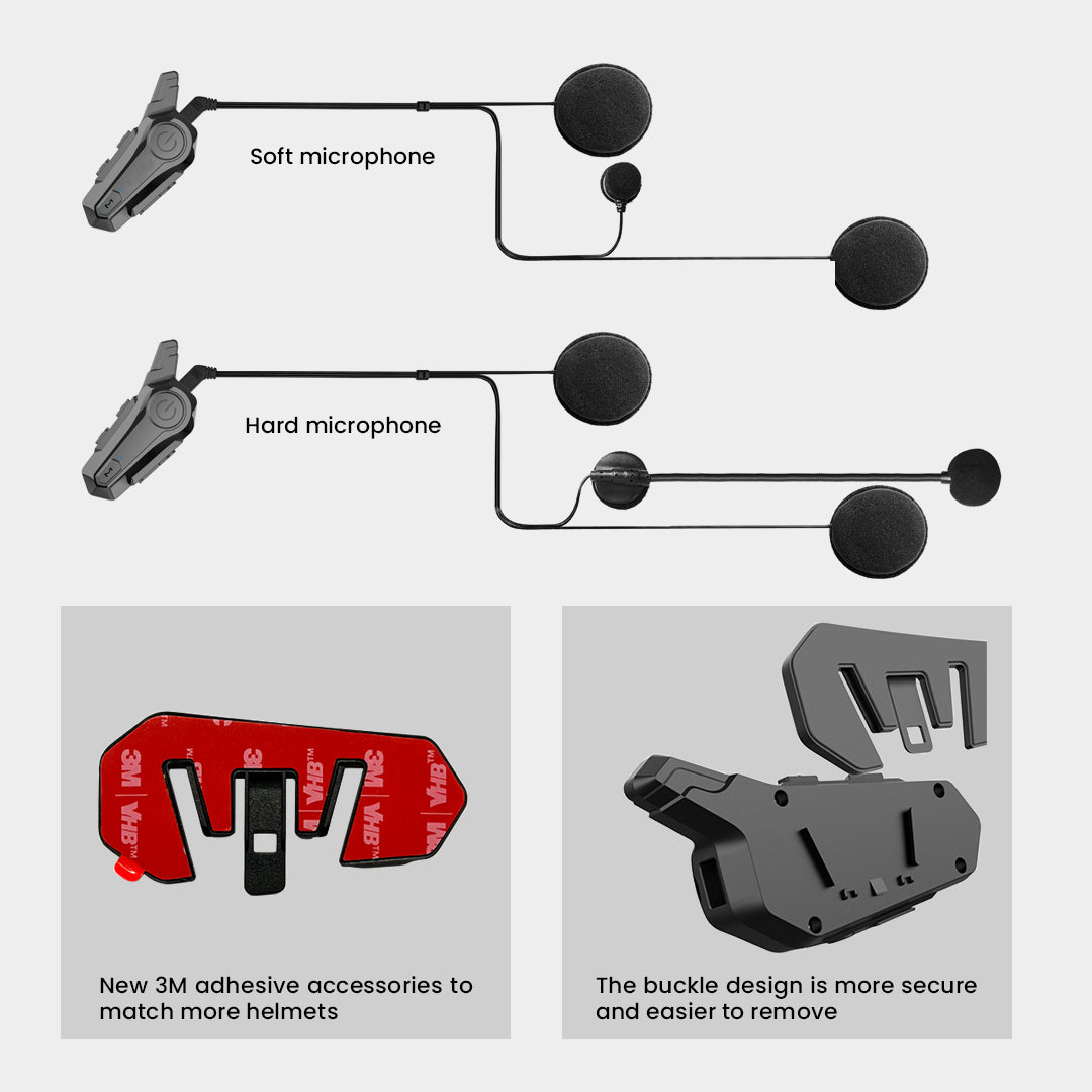 E1 Plus Motorcycle 500m Intercom Helmet Bluetooth Headset