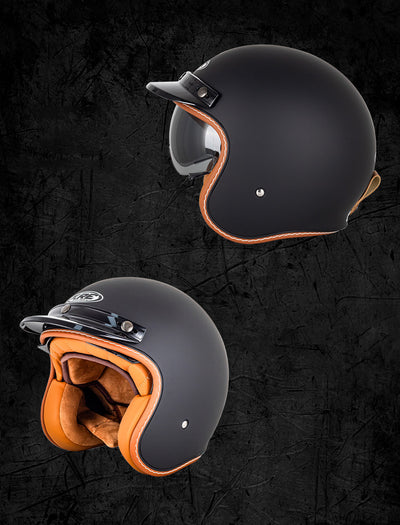 Vintage Open Face Helmet Motorcycle Retro Helmet