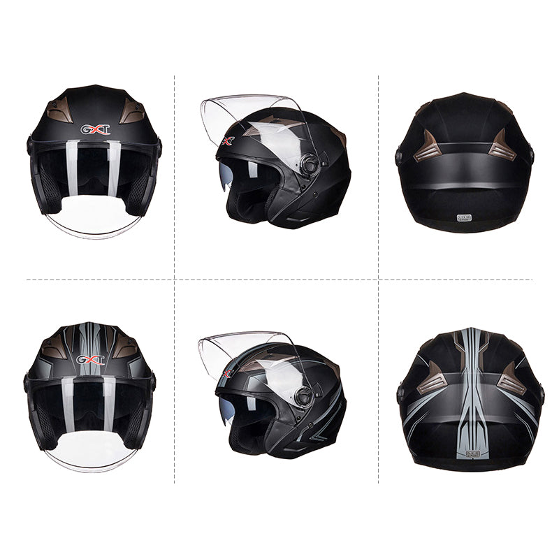 Motorcycle Double Lens Open Face Helmet Four Seasons