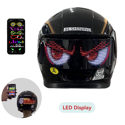 LED Display All-Season Motorcycle Modular Helmet