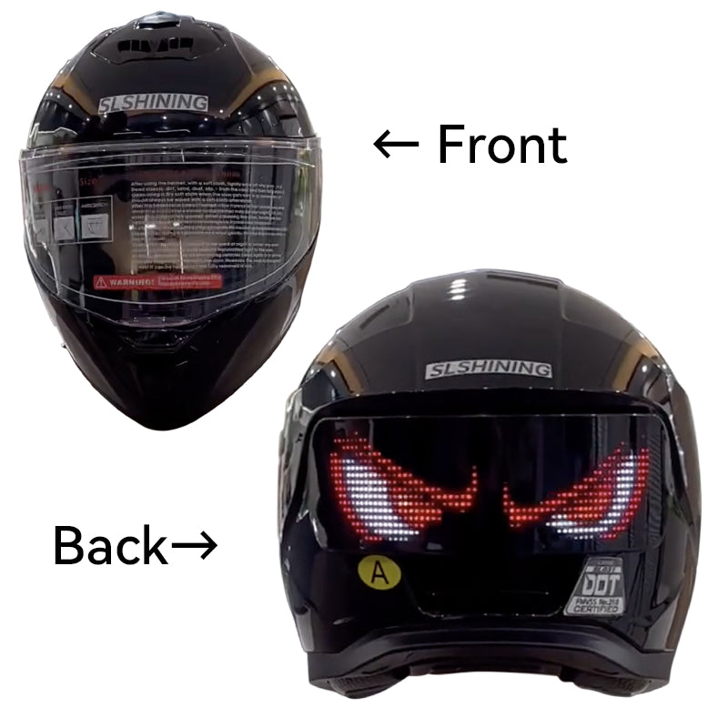 LED Display All-Season Motorcycle Modular Helmet