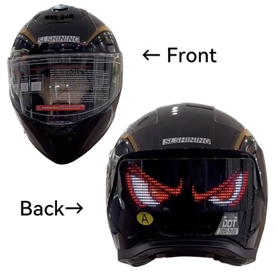 LED Display All-Season Motorcycle Modular Helmet