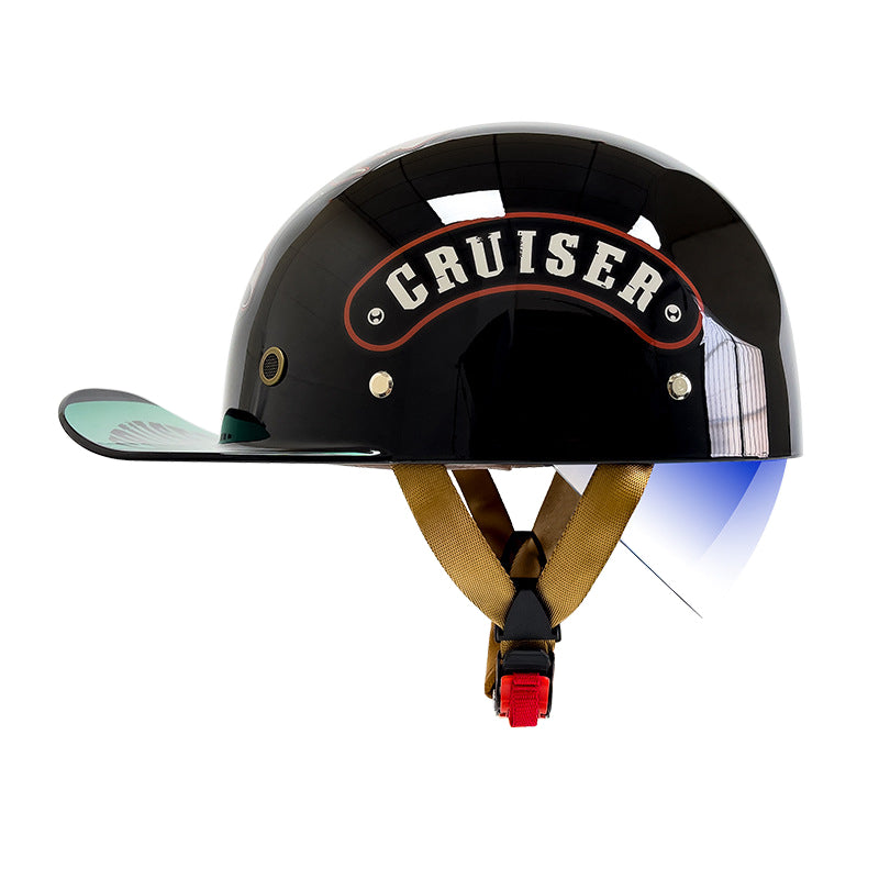 All-Season Motorcycle Baseball Cap Half Face Helmet