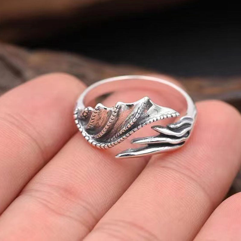 S925 Silver Eagle Claw Ring