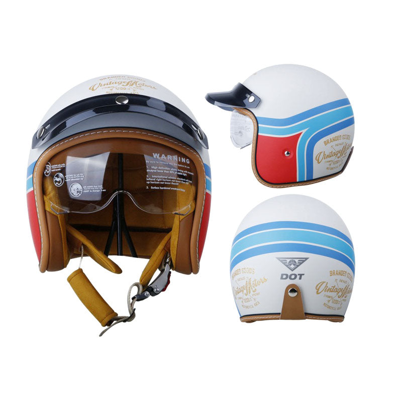 Retro 3/4 Open Face Helmet MT-5 Motorcycle Helmet – Biker Forward