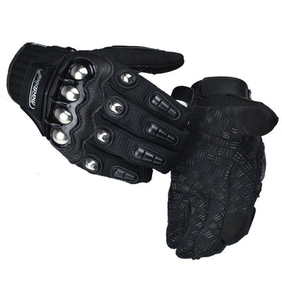 Motorcycle Riding Gloves with Alloy Steel Protective Shell