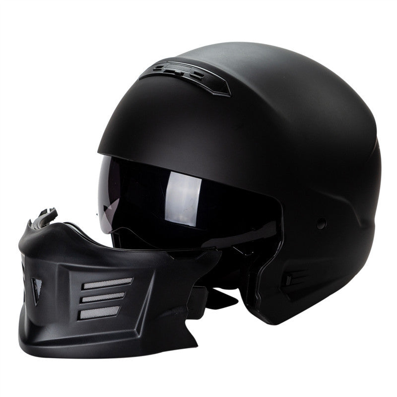 flat black 3 4 motorcycle helmet Combat Racing Helmet 3/4 Open Face Motorcycle Helmet – Biker Forward