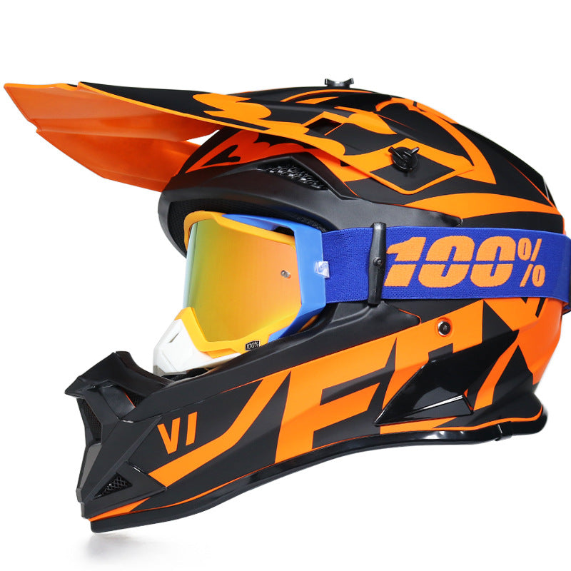 Throttle 166 Motocross Helmet with Goggles