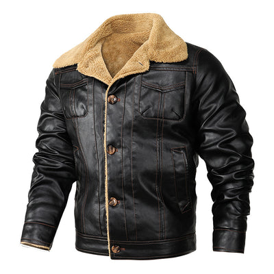 Men's Winter Warm Leather Coat