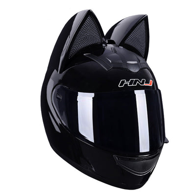 Women Cat Ears Motorcycle Helmet
