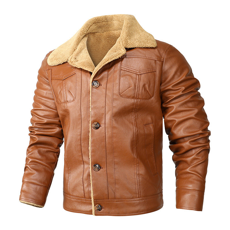 Men's Winter Warm Leather Coat