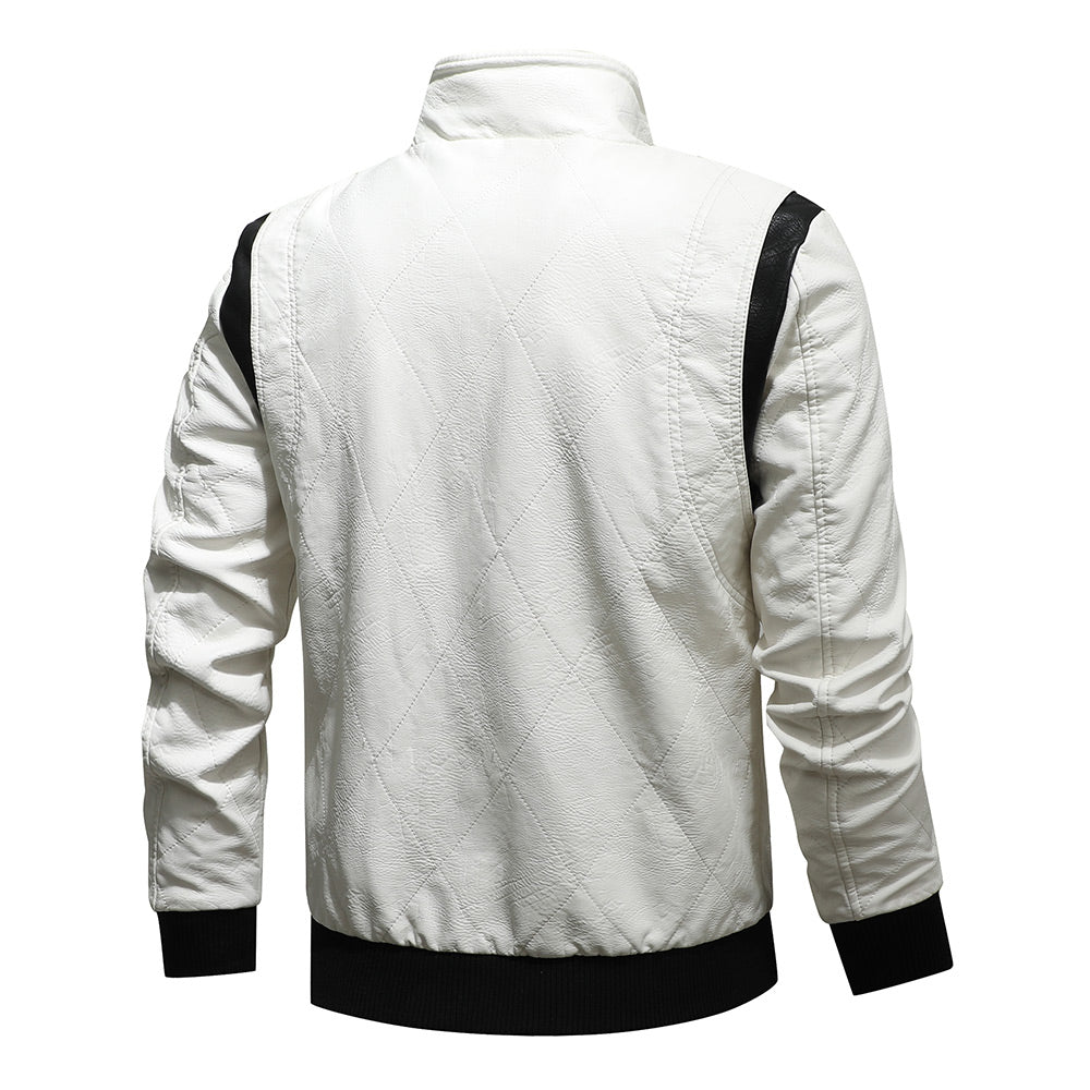 Biker Racing Jacket with Detachable Hood Warm Jacket