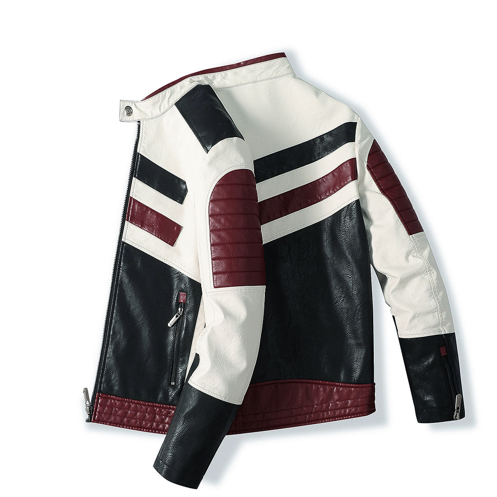 Sporty Leather Jacket Motorcycle Speed Racing Jacket – Biker Forward
