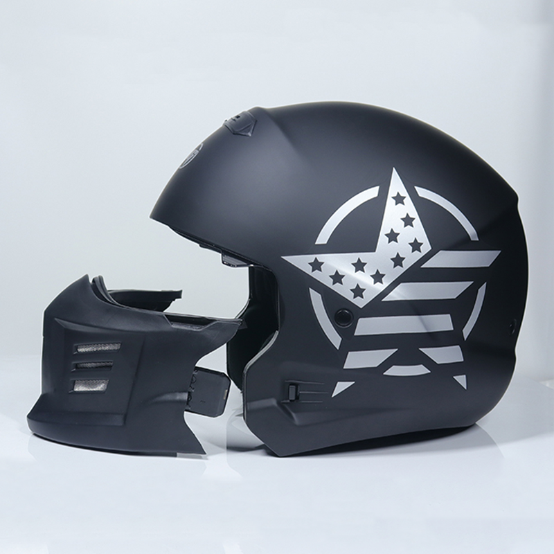 MMG Full Face Motorcycle Helmet DOT - Titanium Gray