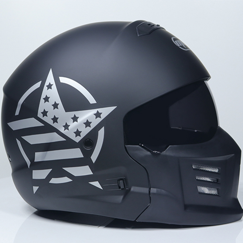 MMG Full Face Motorcycle Helmet DOT - Titanium Gray