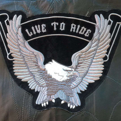 American Eagle Live To Ride Leather Vest