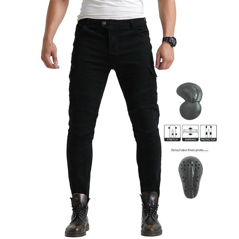 LB1 Motorcycle Riding Jeans with CE Certified Knee Hip Armor Protector - Best Seller