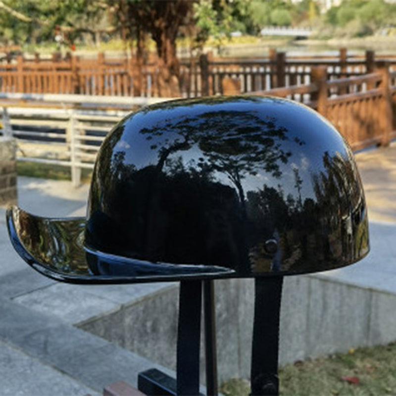 cap helmet for motorcycle Beanie Half Skull Low Profile & DOT Approved Emulating a stylish baseball cap Hot Leathers Flat Matte Black