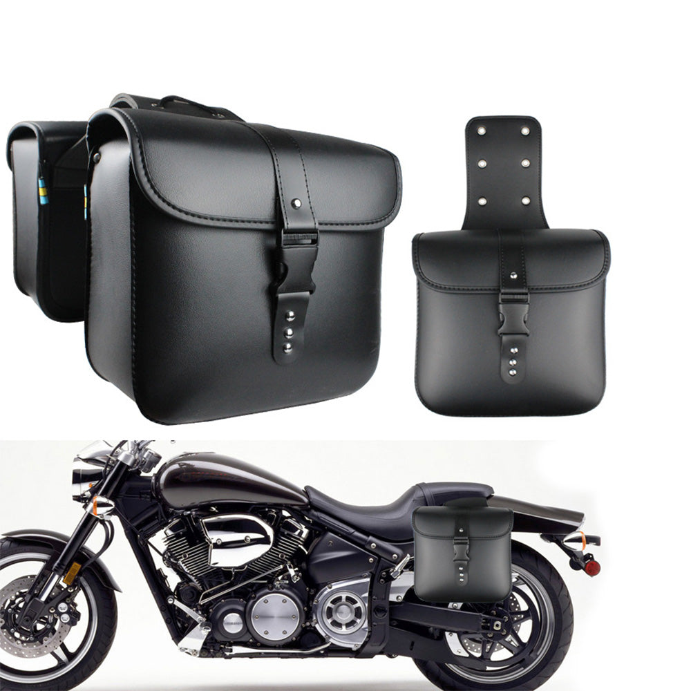 Single Strap Motorcycle Leather Saddlebags