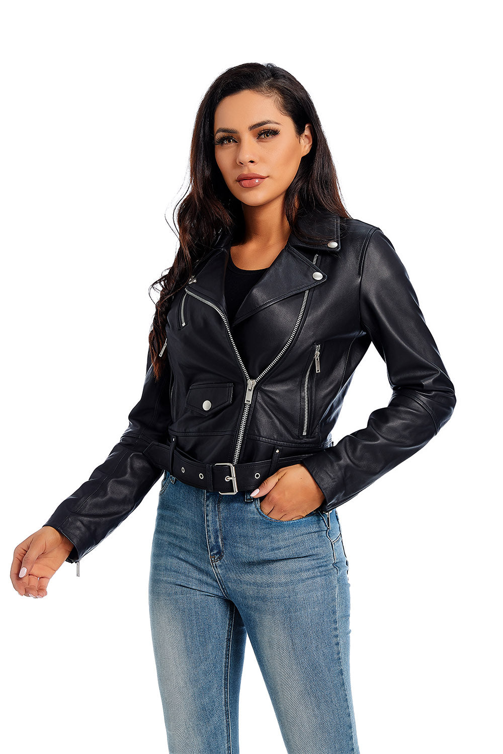 Cascade CW1 Women's Genuine Leather Biker Jacket – Biker Forward