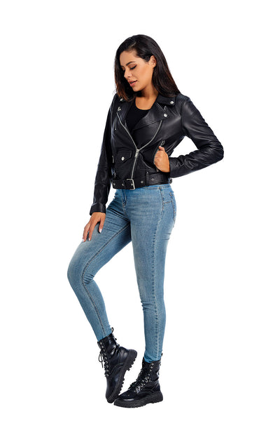 Cascade CW1 Women's Genuine Leather Biker Jacket
