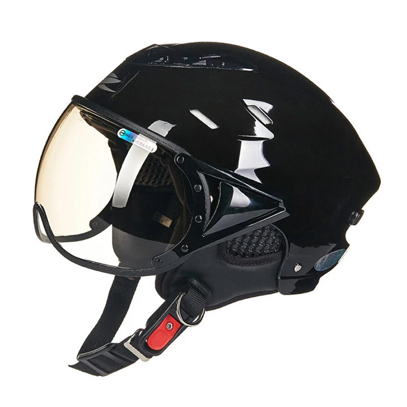 Half Open Face Helmet with Sun Visor