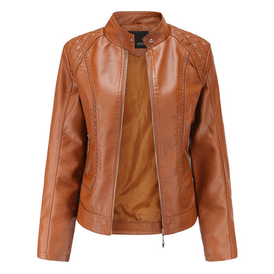 Women's Faux Leather Motorcycle Jacket