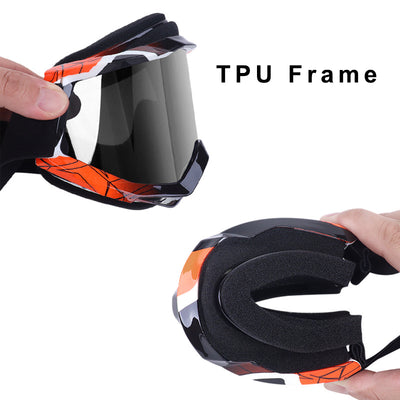 Motorcycle Goggles with Cool Detachable Face Shield