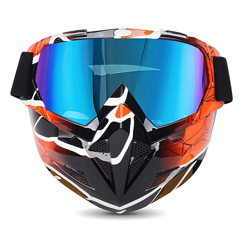 Motorcycle Goggles with Cool Detachable Face Shield